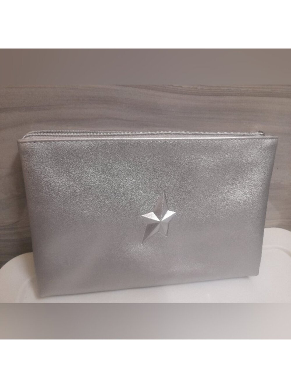 Mugler Beauty Silver Clutch Bag